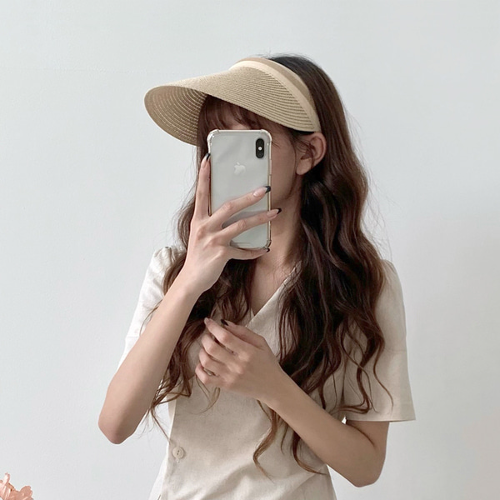 여름 라탄 밀짚 모자 여성 썬캡